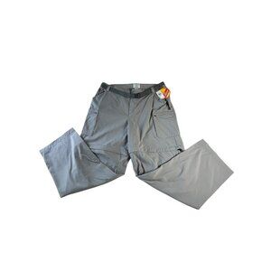 NEW LL Bean Tropicwear Pants Gray Womens XL Zip Leg Convertible Pants to Shorts